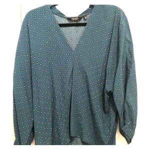 Green patterned blouse